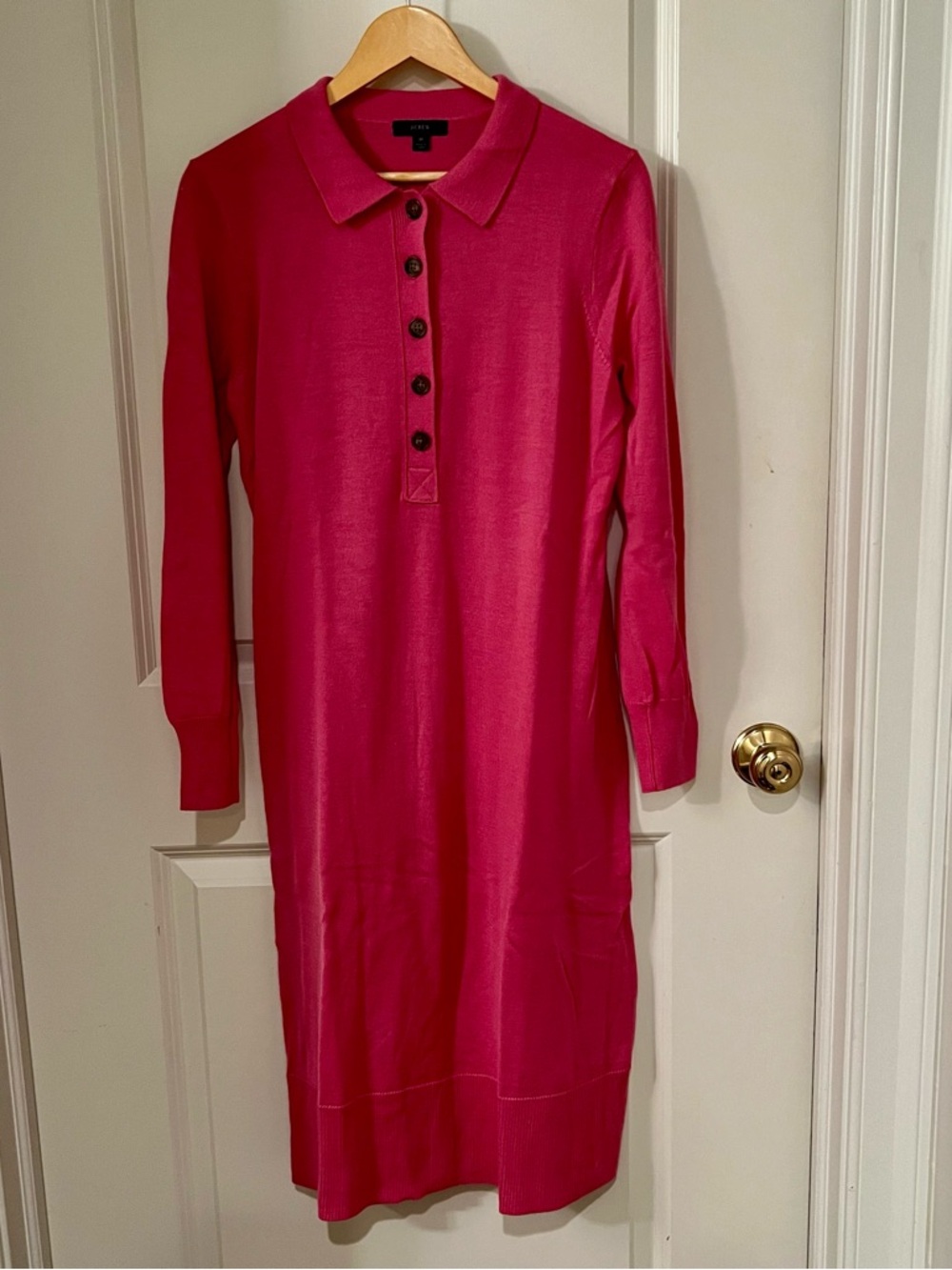 J. Crew Pink Collared Sweater Dress